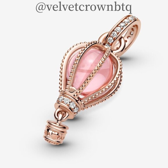 Pandora Sparkling Pink Hot Air Balloon Dangle Charm - Picture 2 of 6